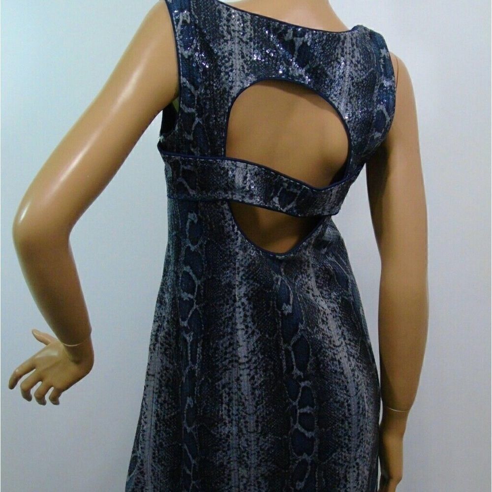 Sequined Python Print Cut Out Party Dress NWT - image 3